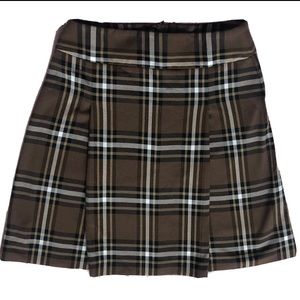 Vintage Style Brown Plaid Skirt 🤎